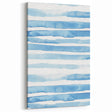 Coastal Wall Art: Light Blue Horizontal Stripes - Nautical Abstract Print