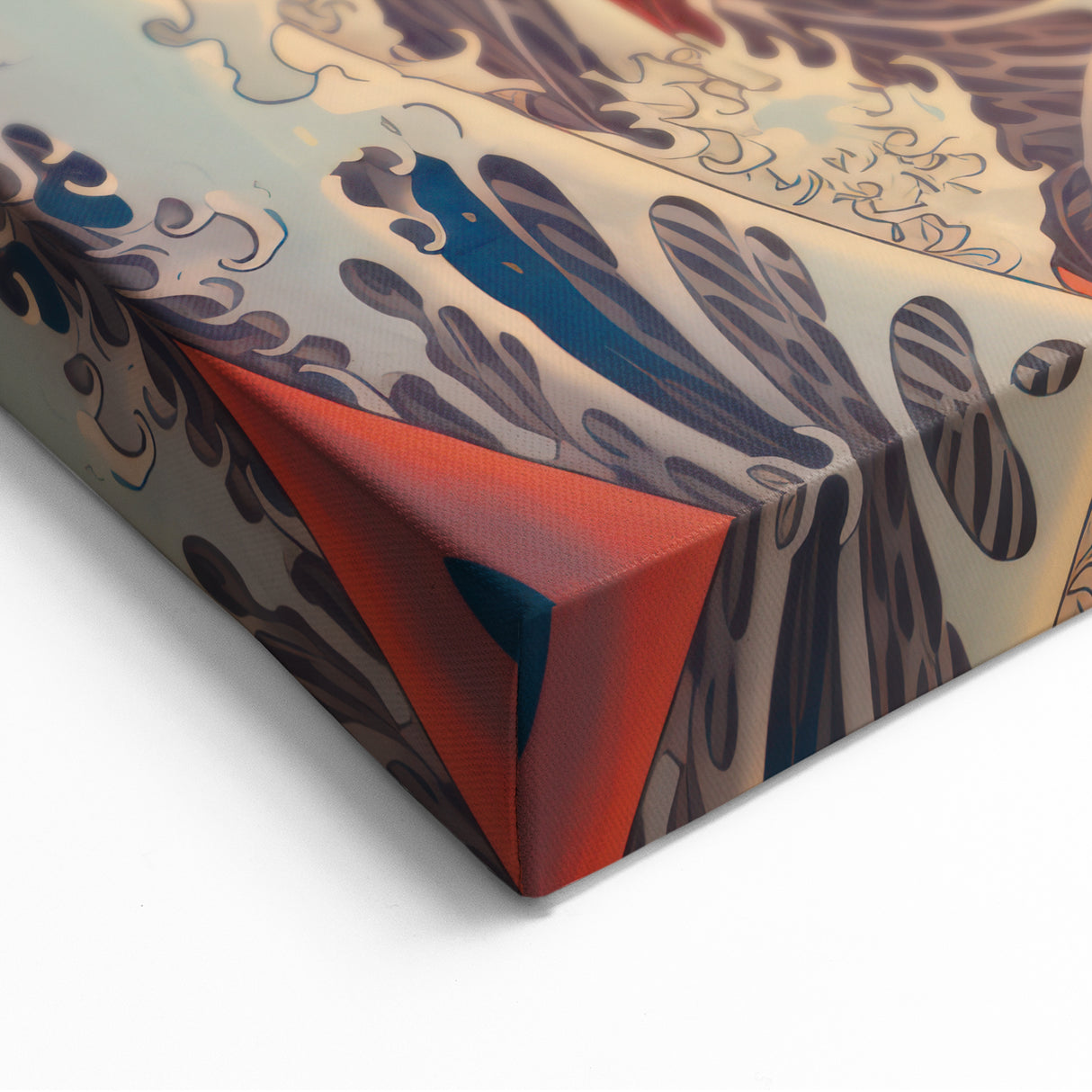 Electric Wave Art: Vibrant Sunset Ocean Scene on Modern Canvas Print