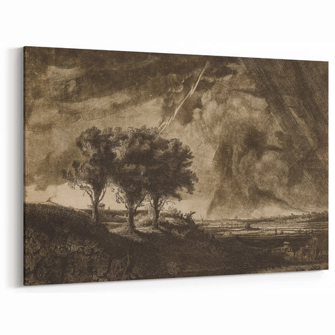 Dark Decor Style - Gothic Stormy Landscape Canvas for Gothic Wall Art