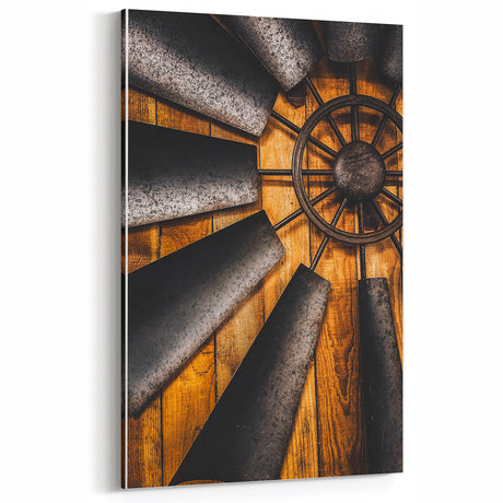 Rustic Windmill Fan Wall Art – Industrial Farmhouse Decor
