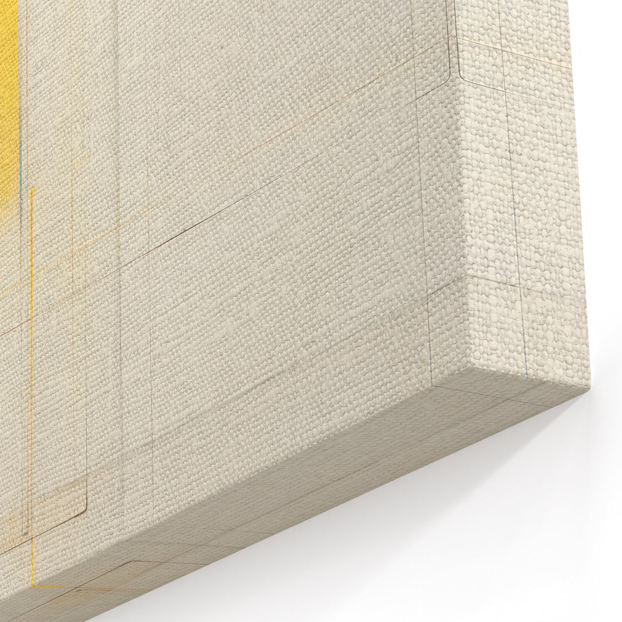Minimalist Yellow Electric Canvas Art: Abstract Geometric Wall Print