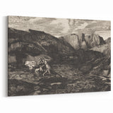 Medieval Gothic Canvas - Knight’s Journey Artwork for Dark Decor Style