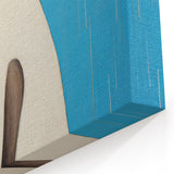 Modern Cat Electric Art: Blue Siamese Cat Canvas Wall Print