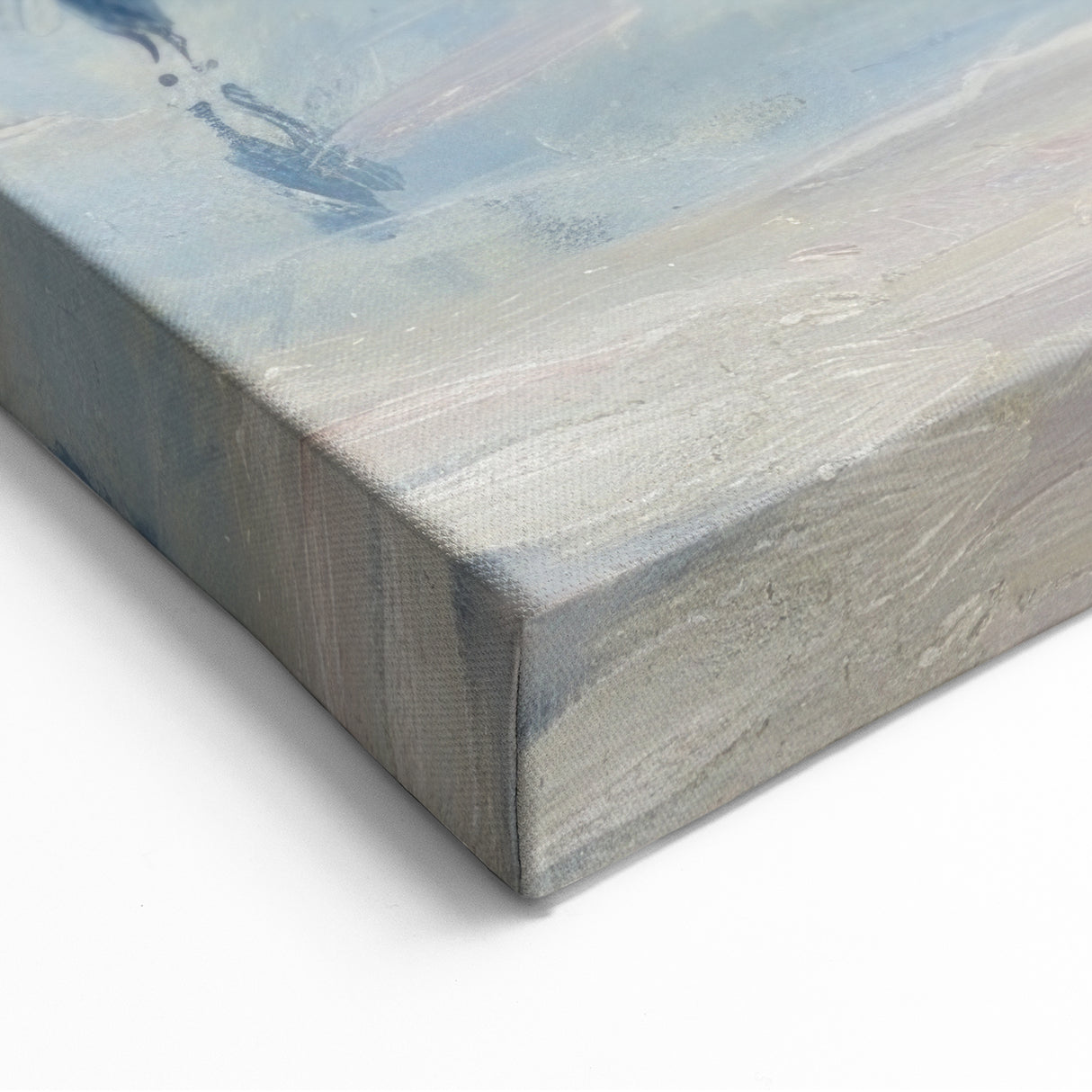 Coastal Wall Art: Serene Beach Scene - Ocean Waves and Sky Painting