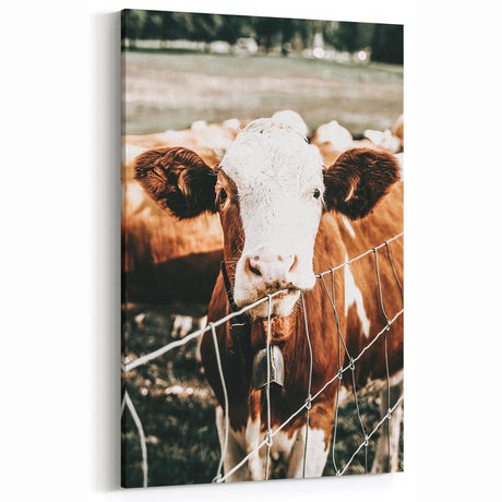Country Style Cow Farmhouse Wall Art – Rustic Vintage Farmhouse Decor