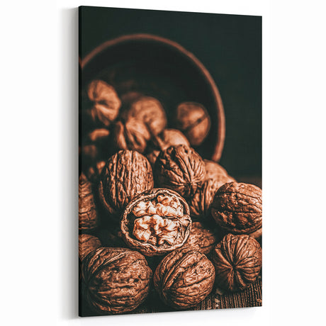Rustic Walnut Wall Art – Farmhouse Vintage Kitchen Decor Print
