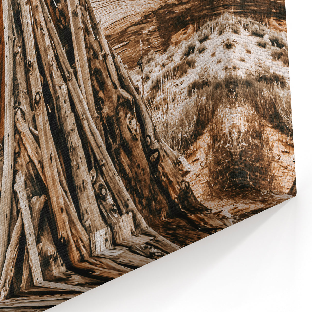 Rustic Driftwood Teepee Wall Art – Farmhouse Adventure Decor Print