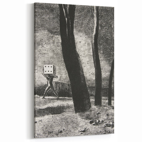 Vintage Gothic Print of Mysterious Forest - Gothic Wall Art Canvas Decor
