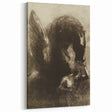 Medieval Gothic Artwork - Dark Horse and Figure - Gothic Wall Art Print