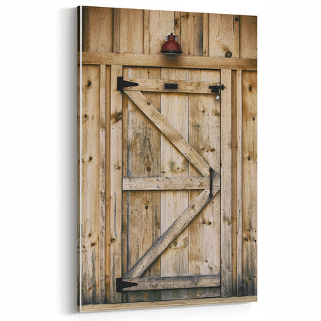 Rustic Farmhouse Wall Art - Vintage Wooden Barn Door Print