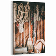 Vintage Farmhouse Wall Art - Rustic Rope and Tools in Country Shed