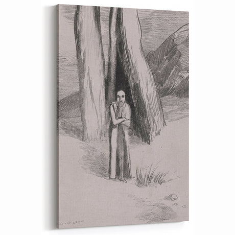 Shadowy Gothic Figure in the Forest - Vintage Gothic Wall Art Print