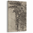 Forest Silhouette Etching - Mysterious Gothic Nature Wall Art Decor
