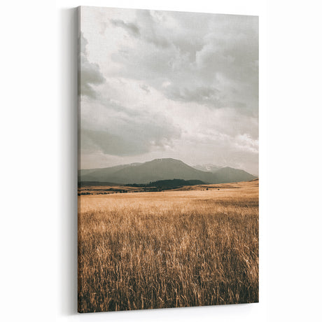 Farmhouse Wall Art - Rustic Mountain Landscape for Vintage Country Decor