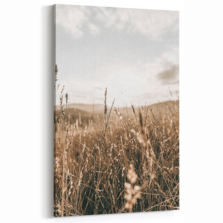 Farmhouse Wall Art - Rustic Sunset Landscape for Cozy Country Decor