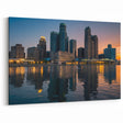 Detroit Skyline Art - Stunning Sunset Reflection Detroit Cityscape Print