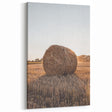 Farmhouse Wall Art - Hay Bale at Sunset for Rustic Country Decor