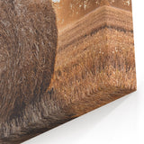 Farmhouse Wall Art - Hay Bale at Sunset for Rustic Country Decor