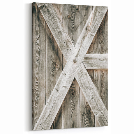 Rustic Farmhouse Decor - Wooden Barn Door Wall Art for Country Style