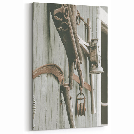 Vintage Farmhouse Tools Wall Art - Rustic Country Style Decor