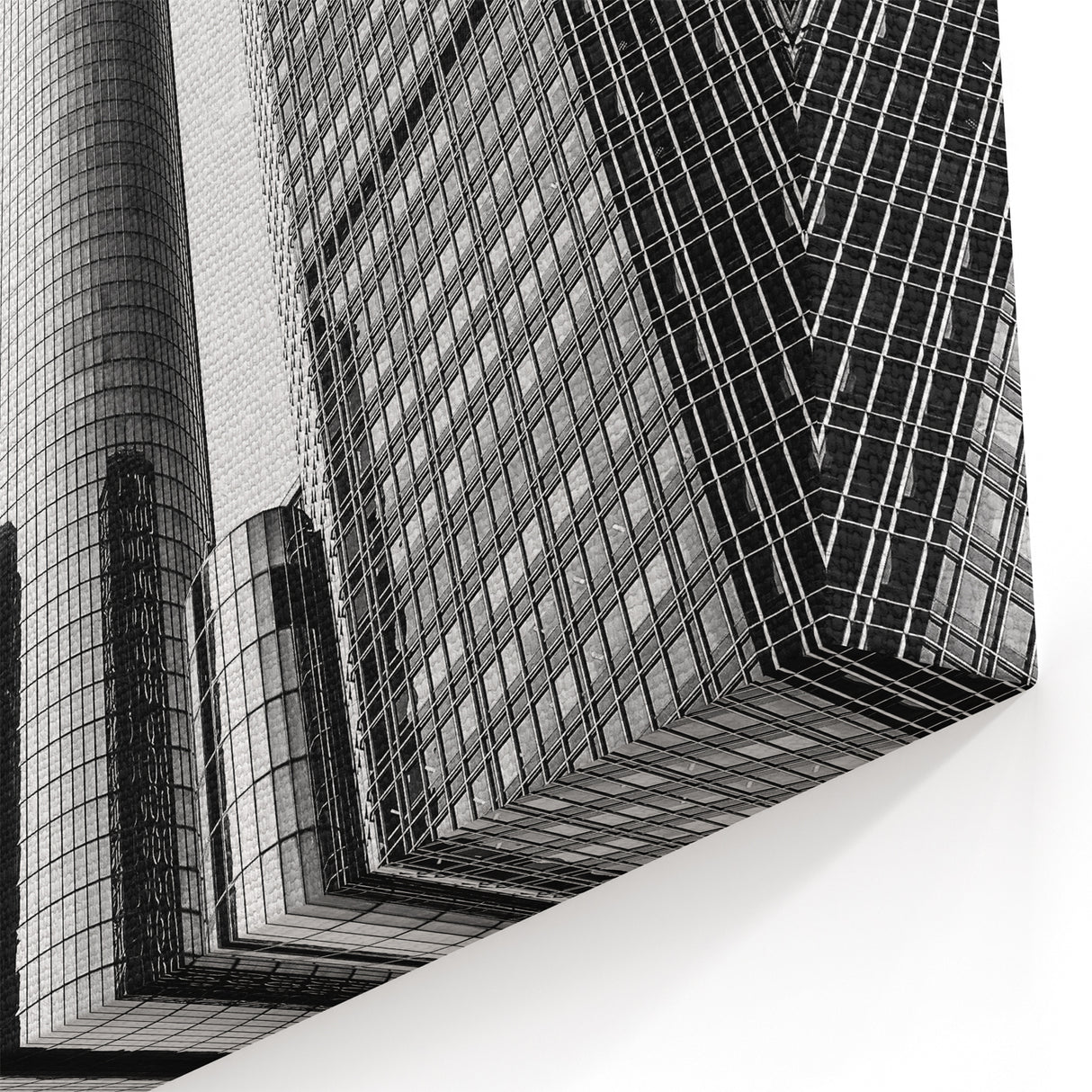 Modern Detroit Skyscraper Art – Bold Black and White Cityscape Wall Art