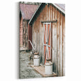 Rustic Farmhouse Barn Door Wall Art with Milk Cans - Country Style Decor