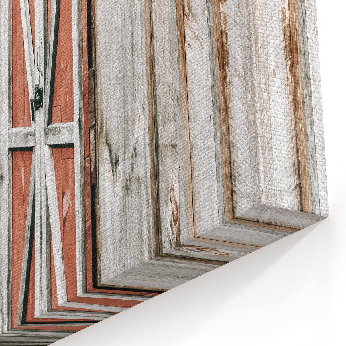 Rustic Farmhouse Barn Door Wall Art with Milk Cans - Country Style Decor
