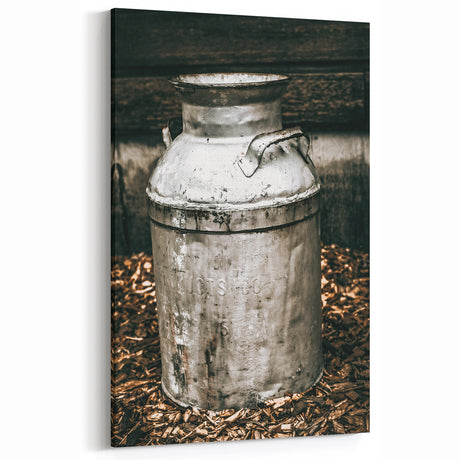 Vintage Milk Can Wall Art - Rustic Farmhouse Style Decor