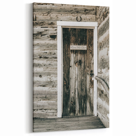 Rustic Cabin Door Wall Art - Vintage Farmhouse Style Decor