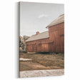 Farmhouse Wall Art: Rustic Red Barn with Metal Roof Country Décor