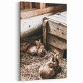 Farmhouse Wall Art: Cozy Rabbits in Rustic Barn Décor