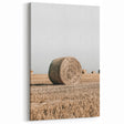 Farmhouse Wall Art: Hay Bales in Open Field Country Décor