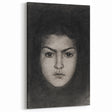 Intense Portrait Sketch - Mysterious Gothic Character Wall Art Print