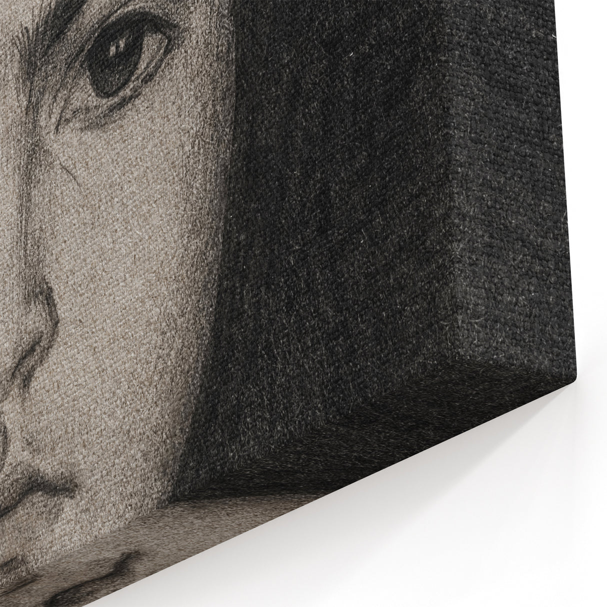 Intense Portrait Sketch - Mysterious Gothic Character Wall Art Print