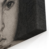 Intense Portrait Sketch - Mysterious Gothic Character Wall Art Print