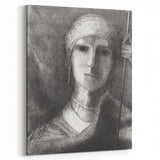 Medieval Gothic Portrait - Mysterious Knight Dark Gothic Wall Art