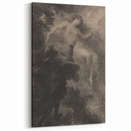 Dark Gothic Art - Ethereal Encounter Vintage Gothic Wall Print