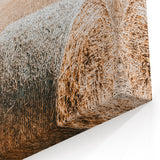 Farmhouse Wall Art: Rolling Hay Bale Scene for Rustic Farmhouse Decor