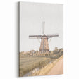 Farmhouse Wall Art: Windmill by the Canal for Rustic Country Decor