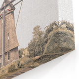 Farmhouse Wall Art: Windmill by the Canal for Rustic Country Decor