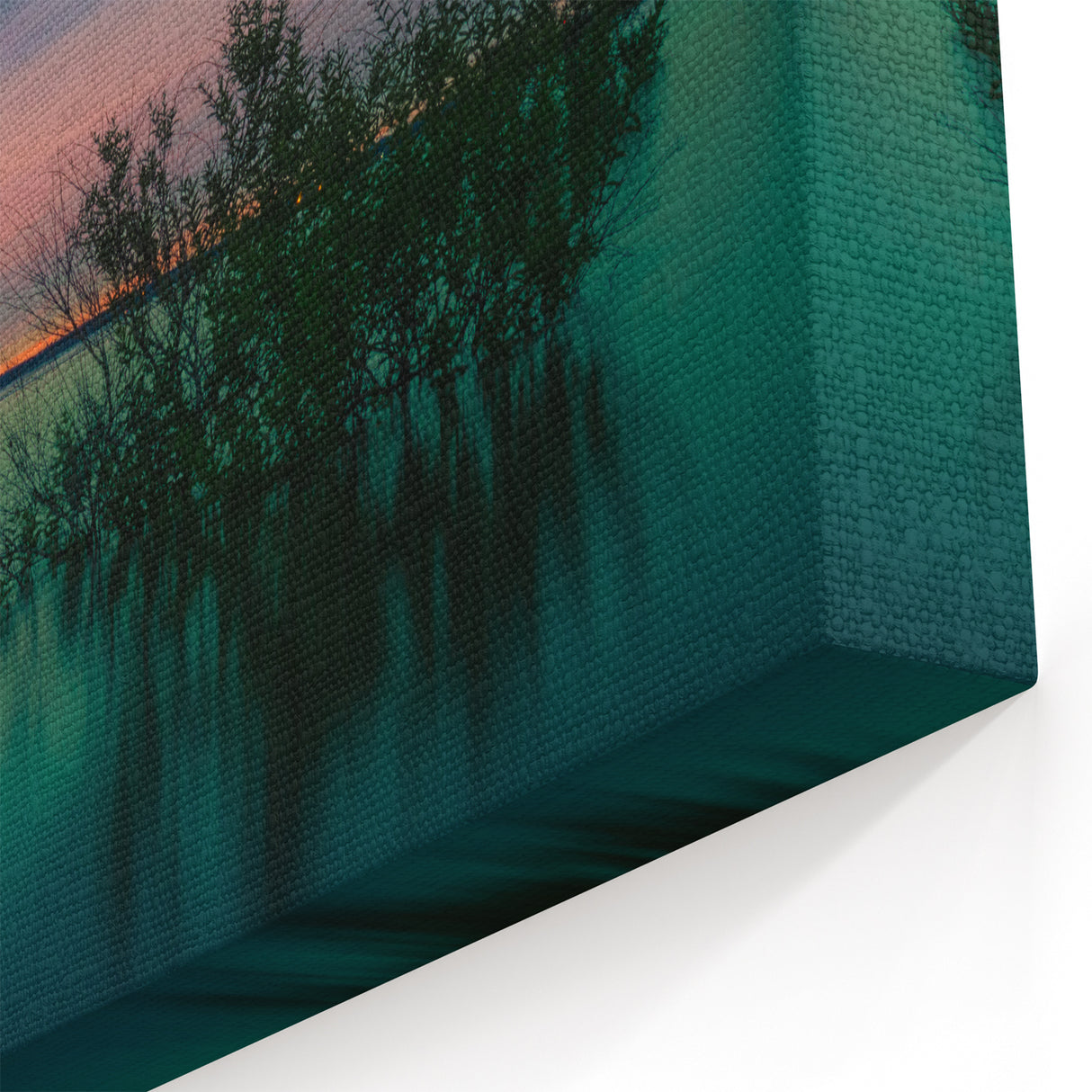 Texas Urban Landscape Canvas - Tranquil Dallas Cityscape Prints at Sunset