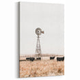Farmhouse Wall Art: Windmill and Cattle Scene for Rustic Country Decor