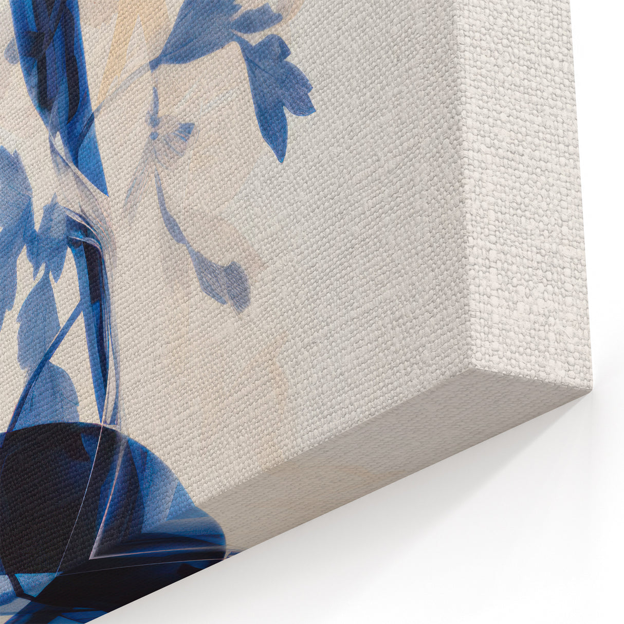 Modern Electric Wall Art - Abstract Blue Floral and Fluid Motion Design