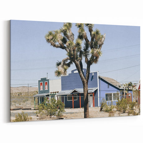 Farmhouse Wall Art: Desert Architecture with Joshua Tree for Rustic Decor