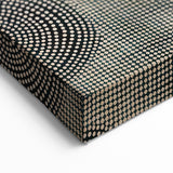 Abstract Electric Wall Art - Concentric Circular Dotted Pattern in Beige