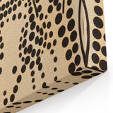 Abstract Electric Art Canvas - Bold Black Circles on Beige Pattern Design