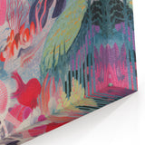 Electric Art Canvas - Vibrant Fantasy Jungle with Colorful Creatures