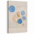 Abstract Electric Art Canvas - Blue and Beige Organic Fluid Patterns