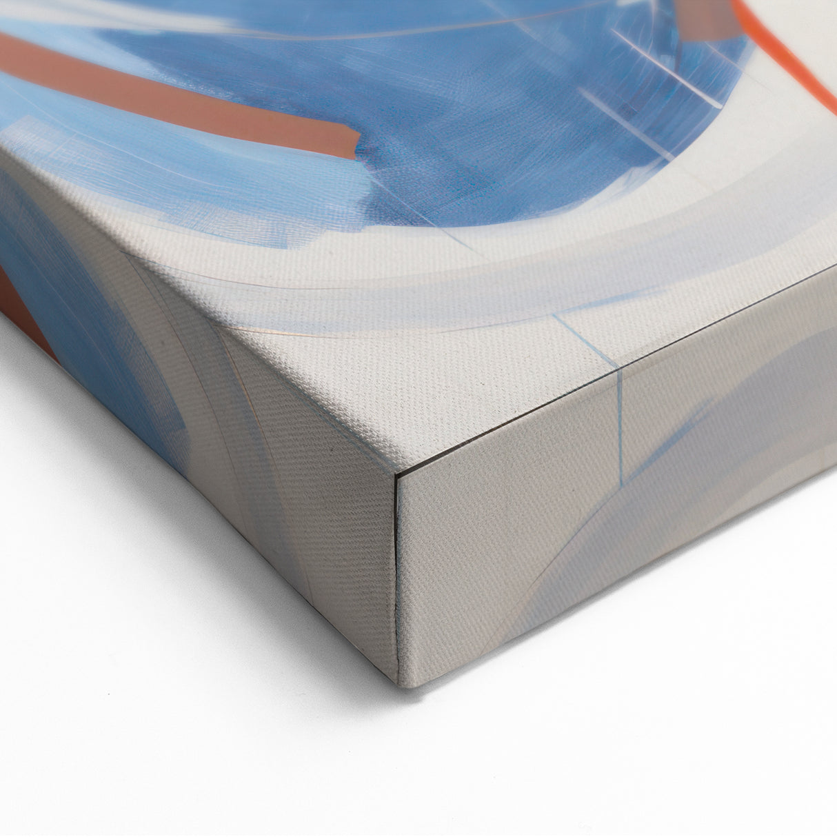 Electric Art Canvas - Dynamic Abstract Circles in Blue and Orange
