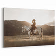 Country Style Art - Cowboy and Horse Farmhouse Wall Decor for Rustic Homes